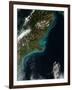 Satellite View Showing Sediment Near Christchurch, New Zealand-null-Framed Photographic Print