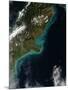 Satellite View Showing Sediment Near Christchurch, New Zealand-null-Mounted Photographic Print