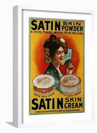 Satin Skin Powder, circa 1900-null-Framed Giclee Print