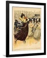 Satire of a Salon Musical Evening from the Back Cover of 'Le Rire', 17th December 1898-G. Kadell-Framed Giclee Print