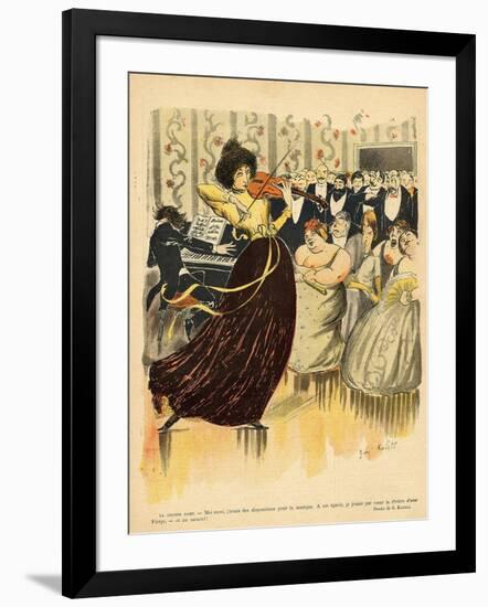 Satire of a Salon Musical Evening from the Back Cover of 'Le Rire', 17th December 1898-G. Kadell-Framed Giclee Print