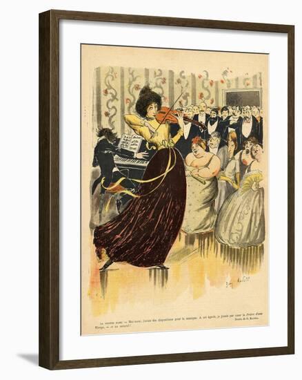 Satire of a Salon Musical Evening from the Back Cover of 'Le Rire', 17th December 1898-G. Kadell-Framed Giclee Print