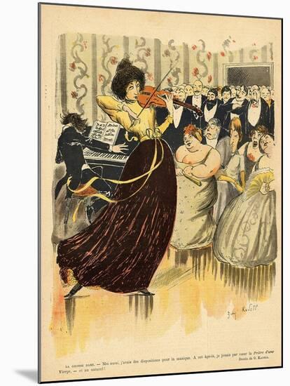 Satire of a Salon Musical Evening from the Back Cover of 'Le Rire', 17th December 1898-G. Kadell-Mounted Giclee Print