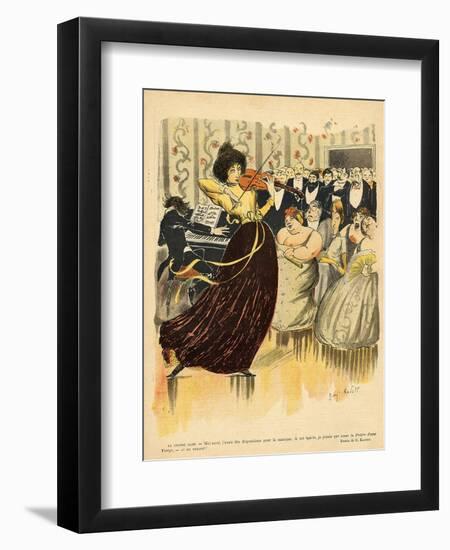 Satire of a Salon Musical Evening from the Back Cover of 'Le Rire', 17th December 1898-G. Kadell-Framed Giclee Print