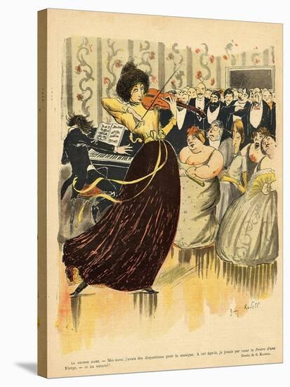 Satire of a Salon Musical Evening from the Back Cover of 'Le Rire', 17th December 1898-G. Kadell-Stretched Canvas