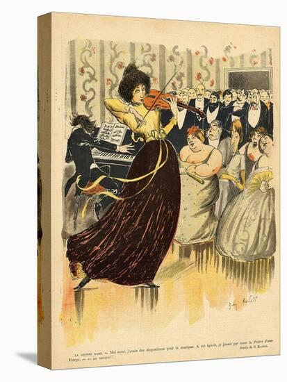 Satire of a Salon Musical Evening from the Back Cover of 'Le Rire', 17th December 1898-G. Kadell-Stretched Canvas