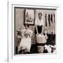 Satire of Feminism Showing an Extreme Role Reversal in a 1900's American Home-null-Framed Photo