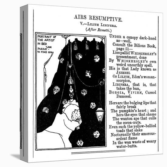 Satire on Art of Aubrey Beardsley-null-Stretched Canvas