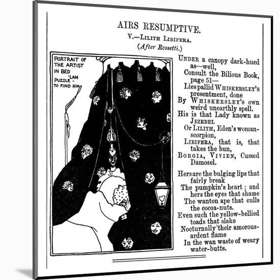 Satire on Art of Aubrey Beardsley-null-Mounted Art Print