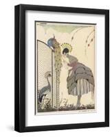 Satire on the Fashion for Voluminous Short Skirts and Use of Antique Styles-Gerda Wegener-Framed Photographic Print