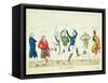 Satirical Cartoon Depicting the Key Protagonists in a Dance at the Congress of Vienna in 1815-null-Framed Stretched Canvas