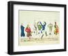 Satirical Cartoon Depicting the Key Protagonists in a Dance at the Congress of Vienna in 1815-null-Framed Giclee Print