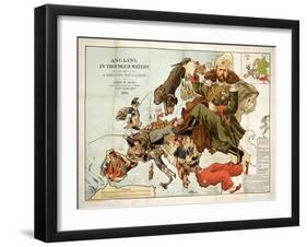 Satirical Map - A Serio-Comic Map of Europe-Fred W Rose-Framed Giclee Print