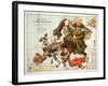 Satirical Map - A Serio-Comic Map of Europe-Fred W Rose-Framed Giclee Print