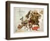 Satirical Map - A Serio-Comic Map of Europe-Fred W Rose-Framed Giclee Print