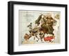 Satirical Map - A Serio-Comic Map of Europe-Fred W Rose-Framed Giclee Print