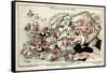 Satirical Map - Das Heutige Europa, Today's Europe-null-Framed Stretched Canvas