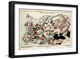 Satirical Map - Das Heutige Europa, Today's Europe-null-Framed Giclee Print