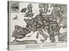 Satirical Map - Europe in the World War 1914-E. Zimmerman-Stretched Canvas
