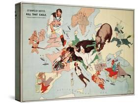 Satirical Map - European Revue - Kill That Eagle-null-Stretched Canvas