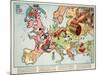 Satirical Map - Hark! Hark! the Dogs Do Bark! 1914-Walter Emanuel-Mounted Giclee Print