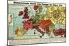 Satirical Map - Humoristische Karte Von Europa Im Jahre 1914-K. Lehmann-Dumont-Mounted Giclee Print
