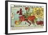 Satirical Map - Humoristische Karte Von Europa Im Jahre 1914-K. Lehmann-Dumont-Framed Giclee Print