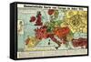 Satirical Map - Humoristische Karte Von Europa Im Jahre 1914-K. Lehmann-Dumont-Framed Stretched Canvas