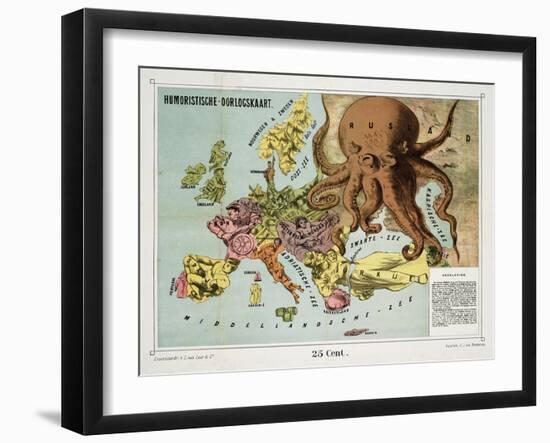 Satirical Map - Humoristische-Oorlogskaart-null-Framed Giclee Print