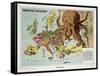 Satirical Map - Humoristische-Oorlogskaart-null-Framed Stretched Canvas