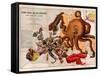 Satirical Map - John Bull and His Friends a Serio-Comic Map of Europe-Fred W Rose-Framed Stretched Canvas