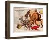 Satirical Map - John Bull and His Friends a Serio-Comic Map of Europe-Fred W Rose-Framed Giclee Print