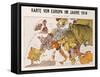 Satirical Map - Karte Von Europa Im Jahre 1914-W. Trier-Framed Stretched Canvas