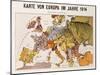 Satirical Map - Karte Von Europa Im Jahre 1914-W. Trier-Mounted Giclee Print