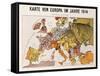 Satirical Map - Karte Von Europa Im Jahre 1914-W. Trier-Framed Stretched Canvas