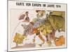 Satirical Map - Karte Von Europa Im Jahre 1914-W. Trier-Mounted Giclee Print