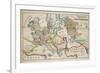 Satirical Map - Komische Karte des Kriegsschauplatzes-null-Framed Giclee Print