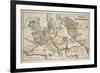 Satirical Map - Komische Karte des Kriegsschauplatzes-null-Framed Giclee Print