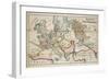 Satirical Map - Komische Karte des Kriegsschauplatzes-null-Framed Giclee Print