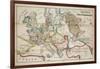 Satirical Map - Komische Karte des Kriegsschauplatzes-null-Framed Giclee Print