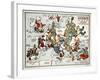 Satirical Map - Summer Review of Europe, 1915-Lucas Gräfe-Framed Giclee Print