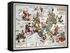 Satirical Map - Summer Review of Europe, 1915-Lucas Gräfe-Framed Stretched Canvas