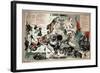 Satirical Map - The European Animal - Comical Physiology-A. Belloquet-Framed Giclee Print