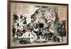 Satirical Map - The European Animal - Comical Physiology-A. Belloquet-Framed Giclee Print