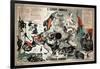 Satirical Map - The European Animal - Comical Physiology-A. Belloquet-Framed Giclee Print