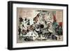 Satirical Map - The European Animal - Comical Physiology-A. Belloquet-Framed Giclee Print