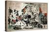 Satirical Map - The European Animal - Comical Physiology-A. Belloquet-Stretched Canvas