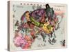 Satirical Map - The Illustration of the Great European War-Tanaka Ryozo-Stretched Canvas