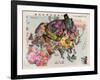 Satirical Map - The Illustration of the Great European War-Tanaka Ryozo-Framed Giclee Print