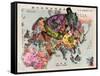 Satirical Map - The Illustration of the Great European War-Tanaka Ryozo-Framed Stretched Canvas